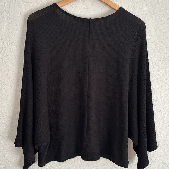 Maeve Anthropologie Stretchy Black Dolman Sleeve Gauzy Viscose Top Small - Picture 6 of 7